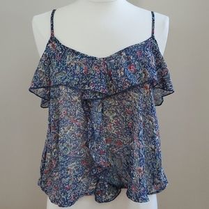 ABOUT A GIRL LOS ANGELES FLORAL TANK TOP ~ XS